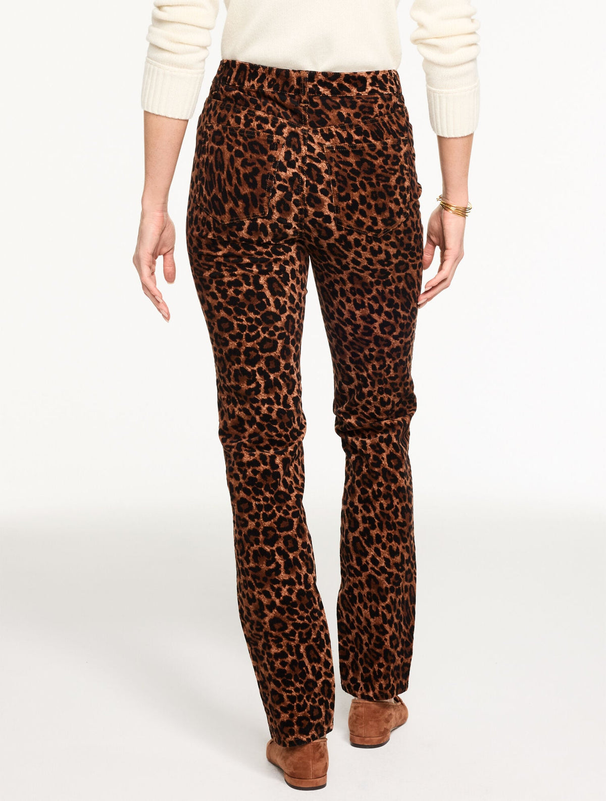 STRAIGHT LEG STRETCH CORDUROY PANTS - SPECTACULAR ANIMAL | Talbots