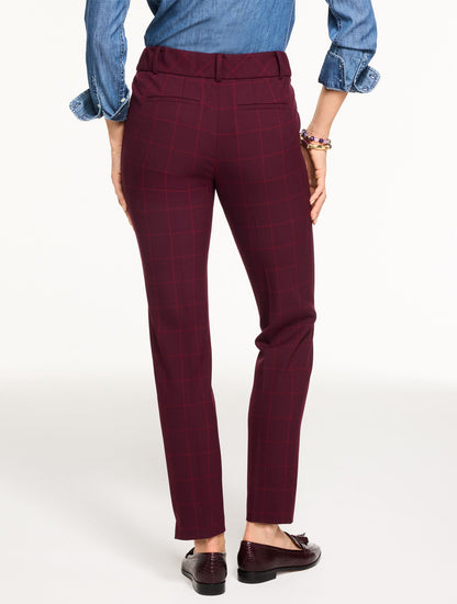 TALBOTS HAMPSHIRE STRAIGHT ANKLE PANTS - AUTUMN WINDOWPANE | Talbots