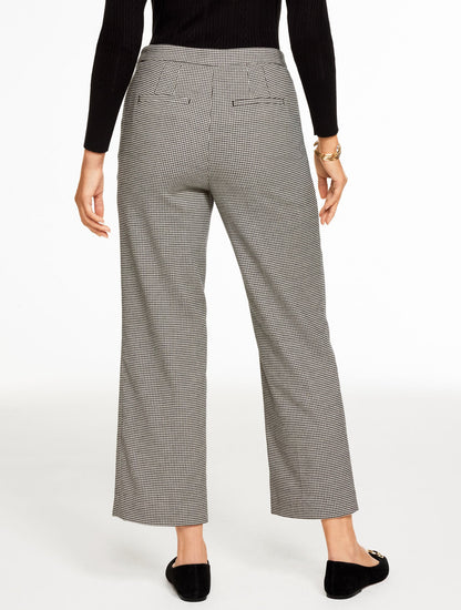 SLIM WIDE ANKLE PANTS - HARVEST HOUNDSTOOTH | Talbots
