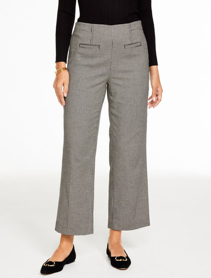 SLIM WIDE ANKLE PANTS - HARVEST HOUNDSTOOTH | Talbots