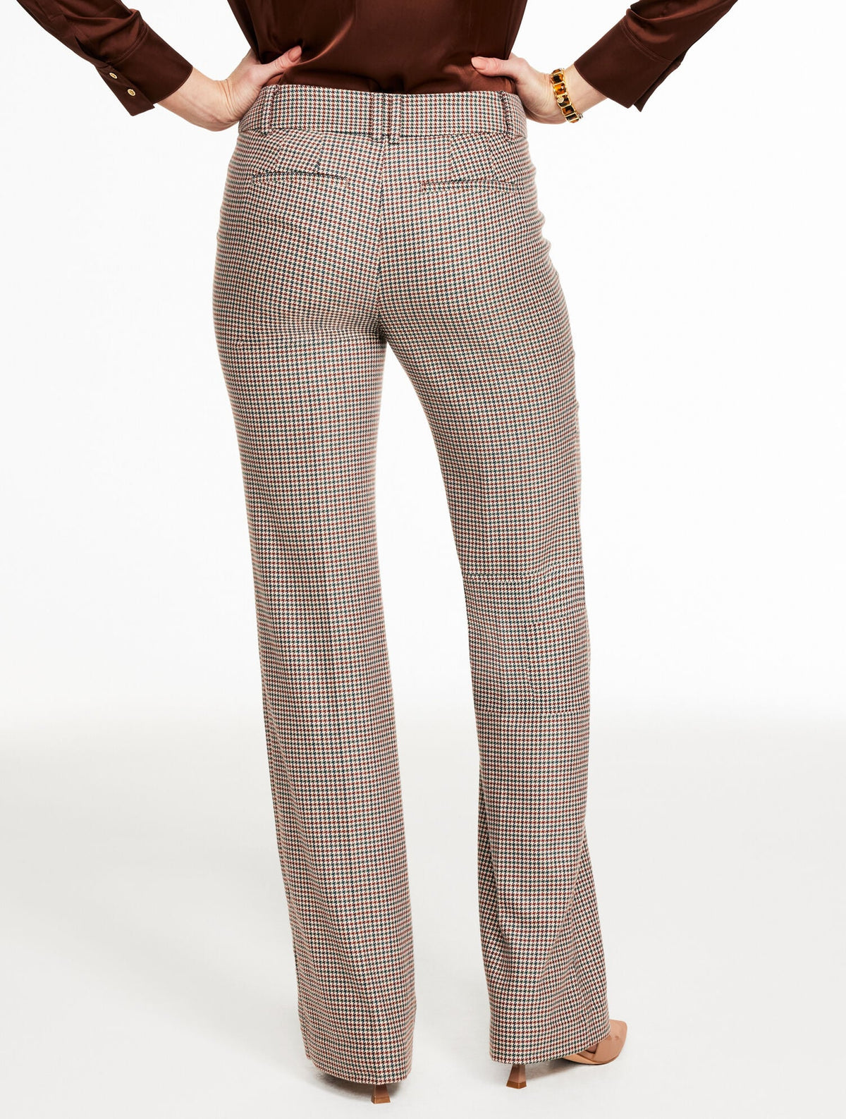 BOOT LEG PANTS - CHARMING PLAID | Talbots