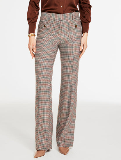 BOOT LEG PANTS - CHARMING PLAID | Talbots