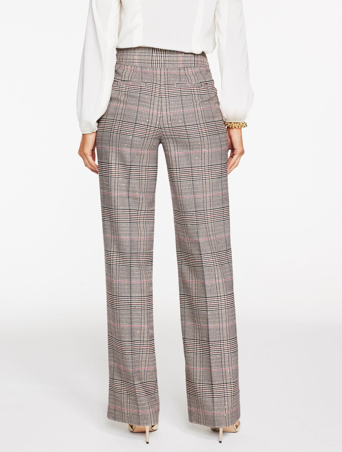 TALBOTS GREENWICH TAILORED STRETCH WIDE LEG PANTS | Talbots