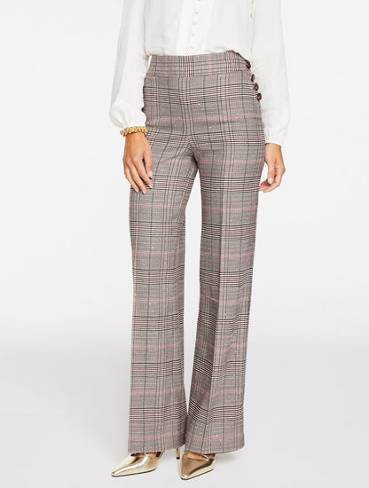 TALBOTS GREENWICH TAILORED STRETCH WIDE LEG PANTS | Talbots