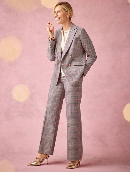 TALBOTS GREENWICH TAILORED STRETCH WIDE LEG PANTS | Talbots