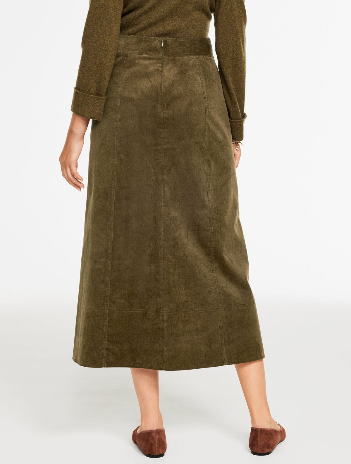 CORDUROY FIT & FLARE SKIRT | Talbots