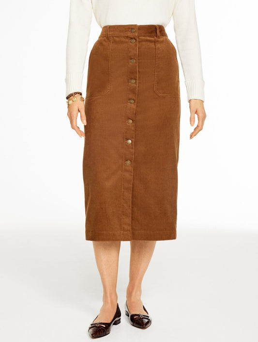 CORDUROY MIDI SKIRT | Talbots