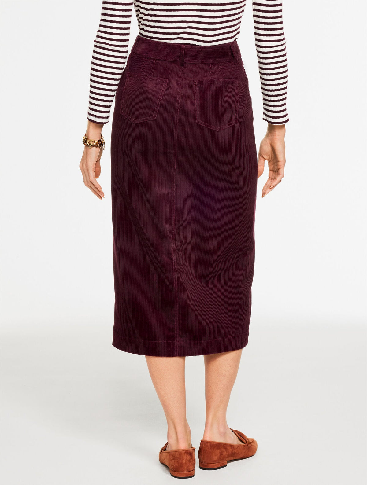 CORDUROY MIDI SKIRT | Talbots