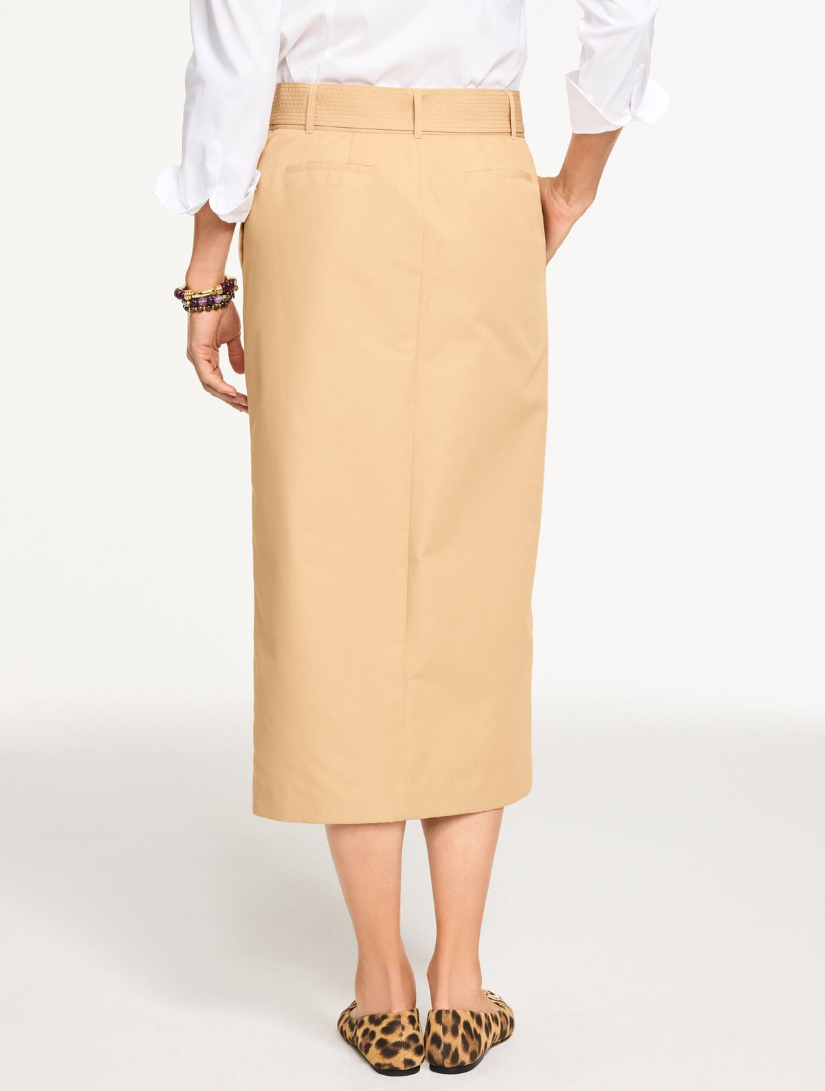 SLEEK TWILL TROUSER SKIRT | Talbots