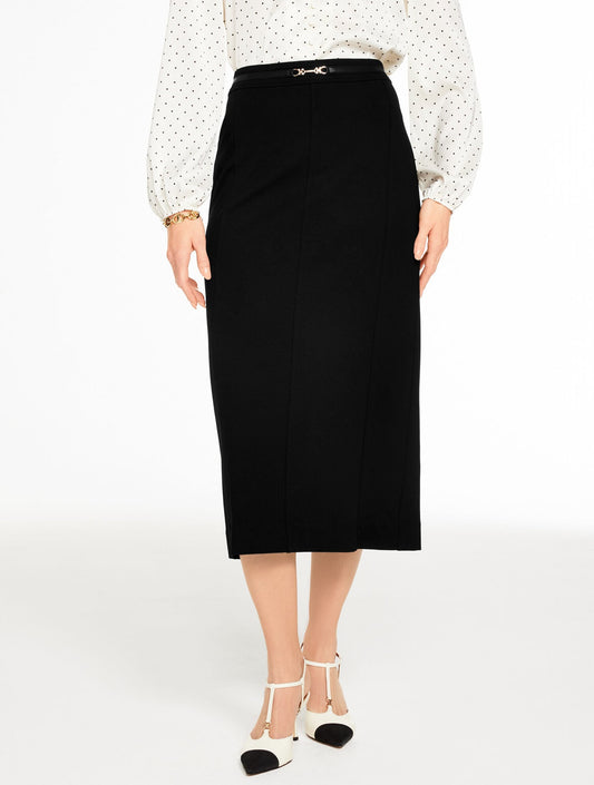 REFINED PONTE HORSEBIT PENCIL SKIRT | Talbots