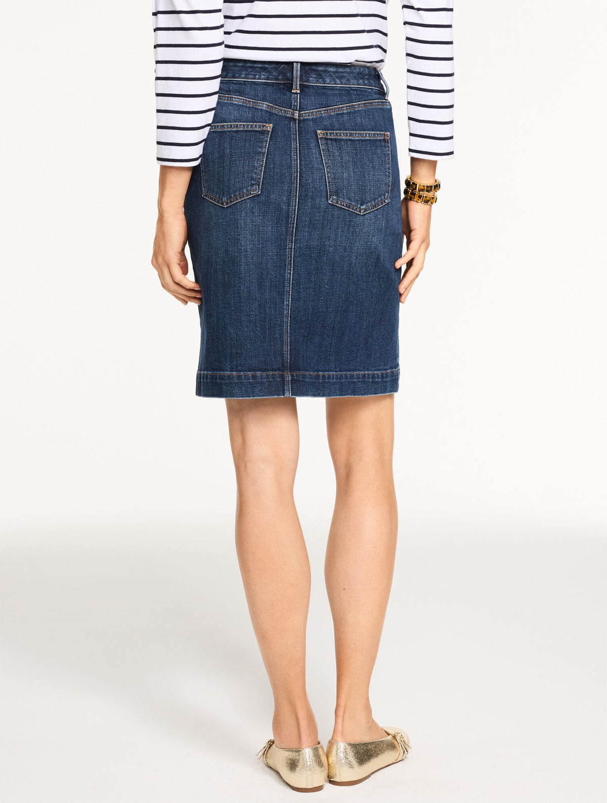 DENIM A-LINE SKIRT - ADELAIDE WASH | Talbots