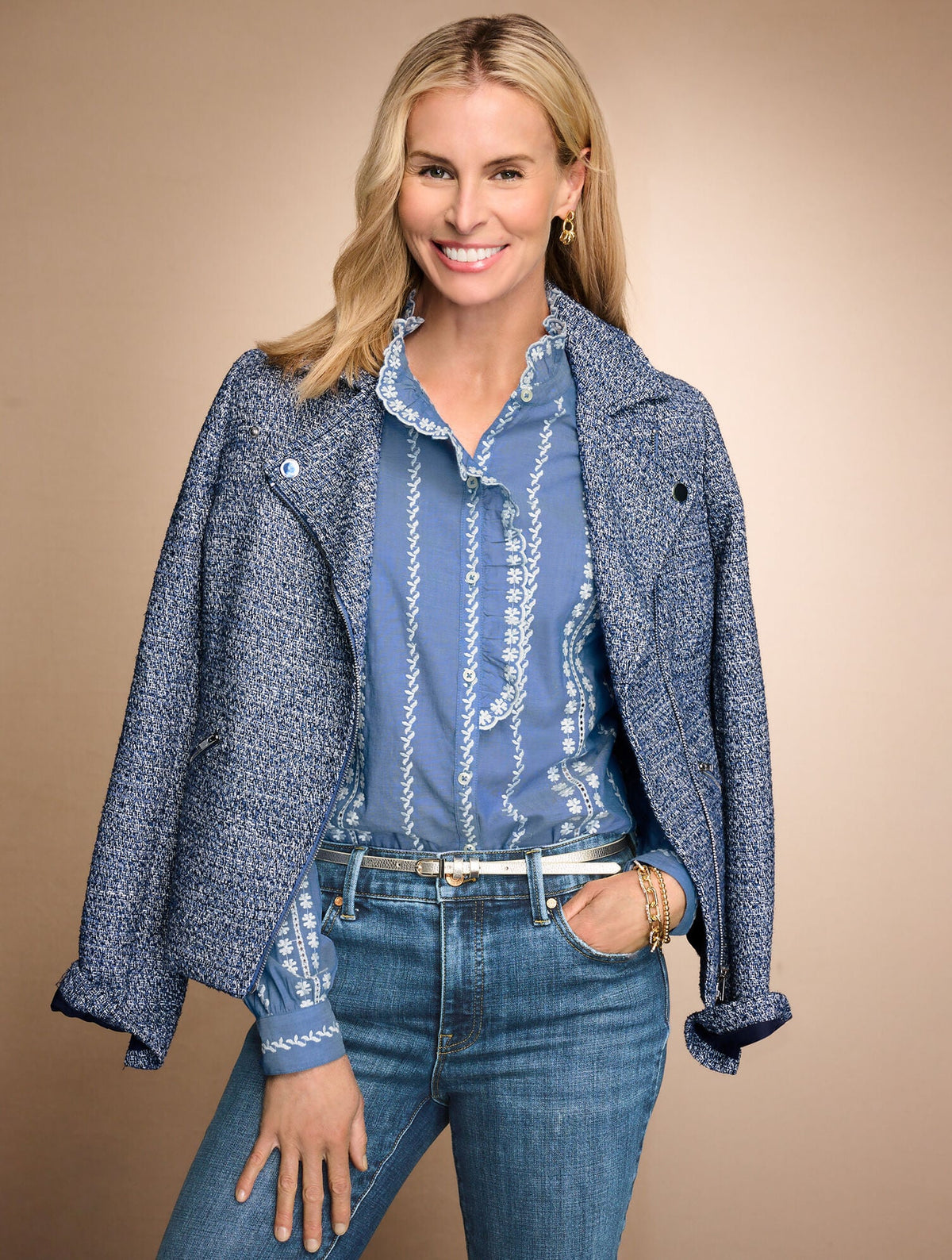 MISTY TWEED MOTO JACKET | Talbots
