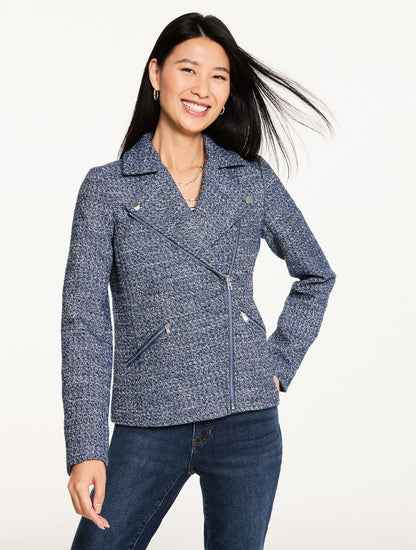 MISTY TWEED MOTO JACKET | Talbots