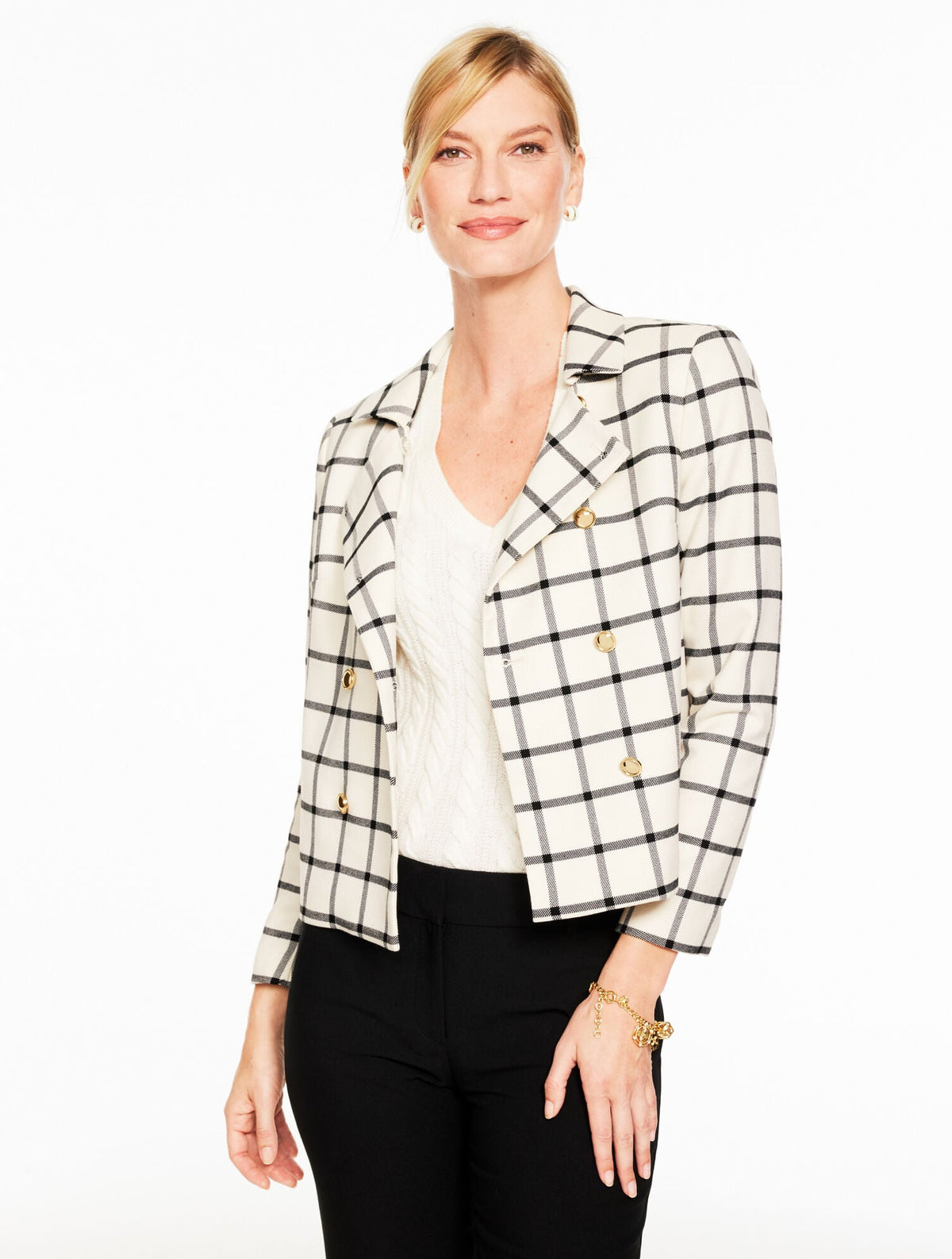 DOUBLE BREASTED JACKET - WINDOWPANE | Talbots