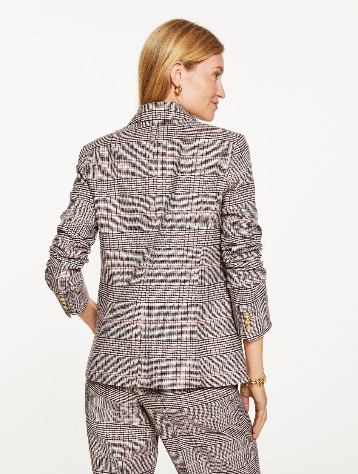 DOUBLE BREASTED BLAZER - GLEN PLAID | Talbots