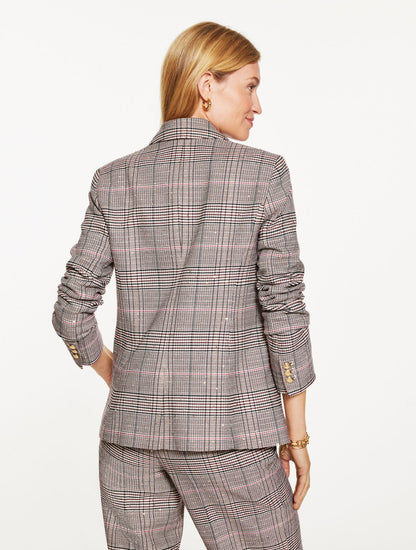 DOUBLE BREASTED BLAZER - GLEN PLAID | Talbots