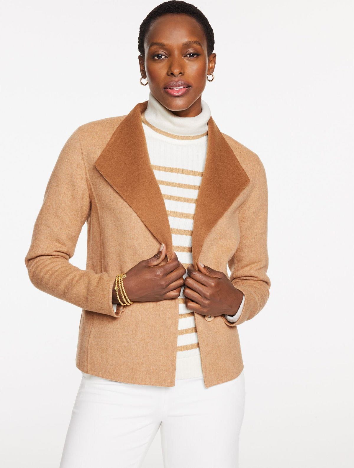 DOUBLE FACE WOOL BLEND JACKET | Talbots