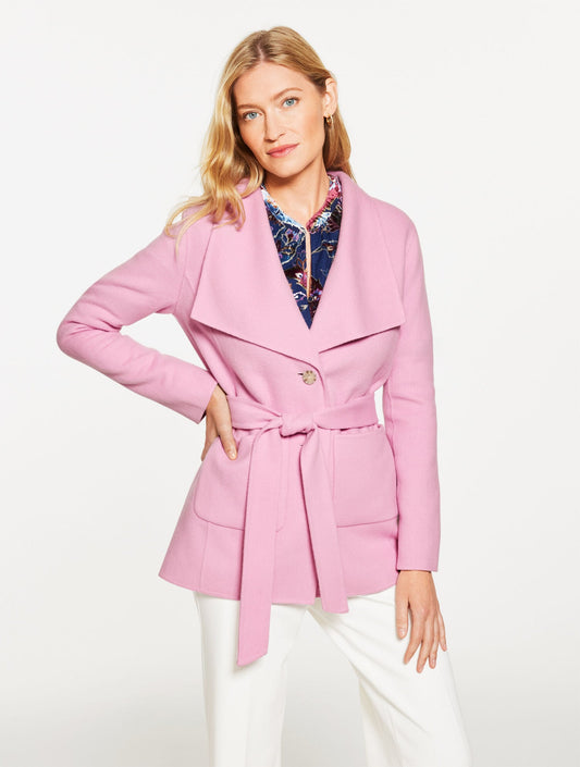 TIE WAIST WOOL BLEND JACKET | Talbots