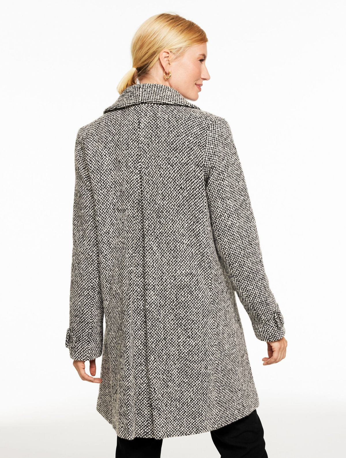 SHAWL COLLAR COAT - SNUG CHEVRON | Talbots