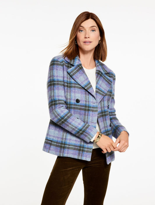 FESTIVAL PLUSH WOOL BLEND PEACOAT | Talbots