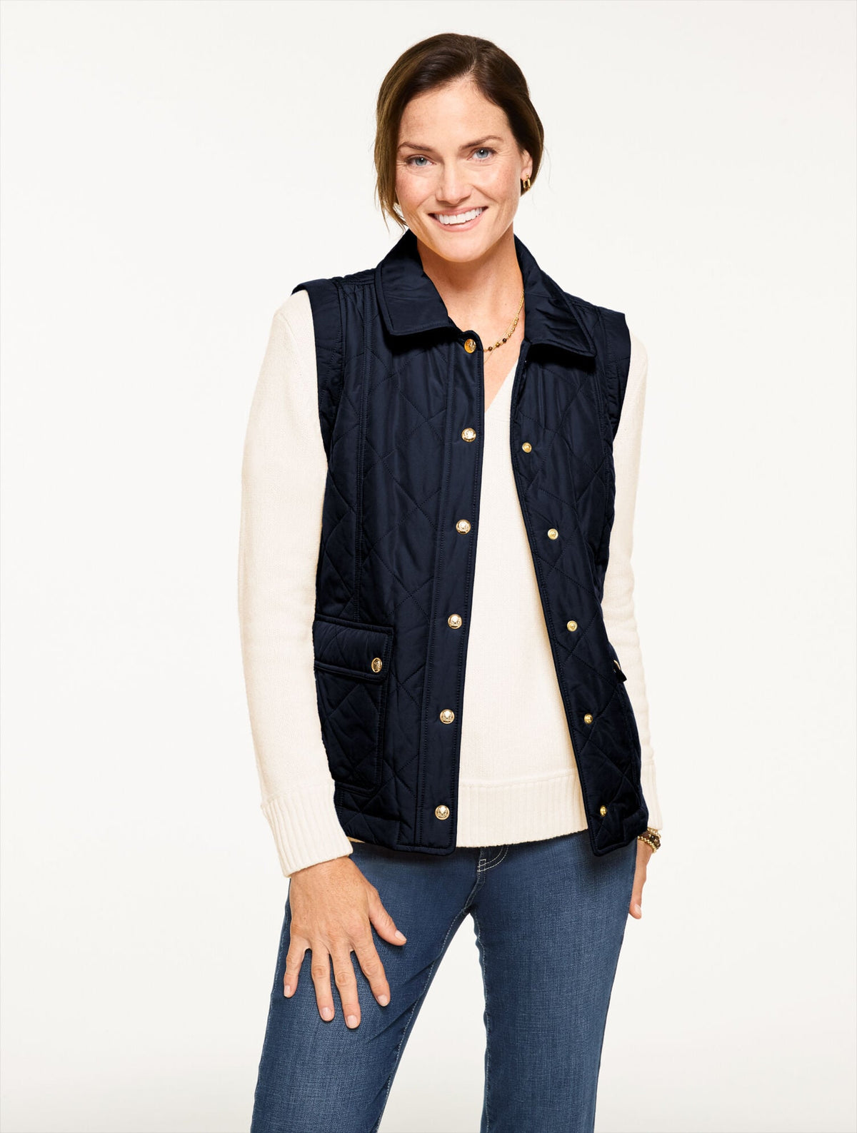 QUILTED BARN VEST | Talbots