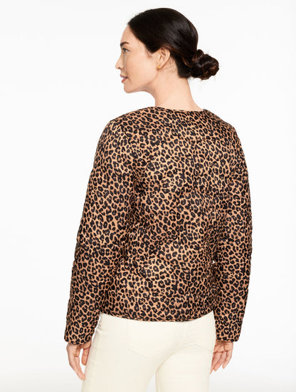 QUILTED REVERSIBLE JACKET - ALLOVER ANIMAL | Talbots