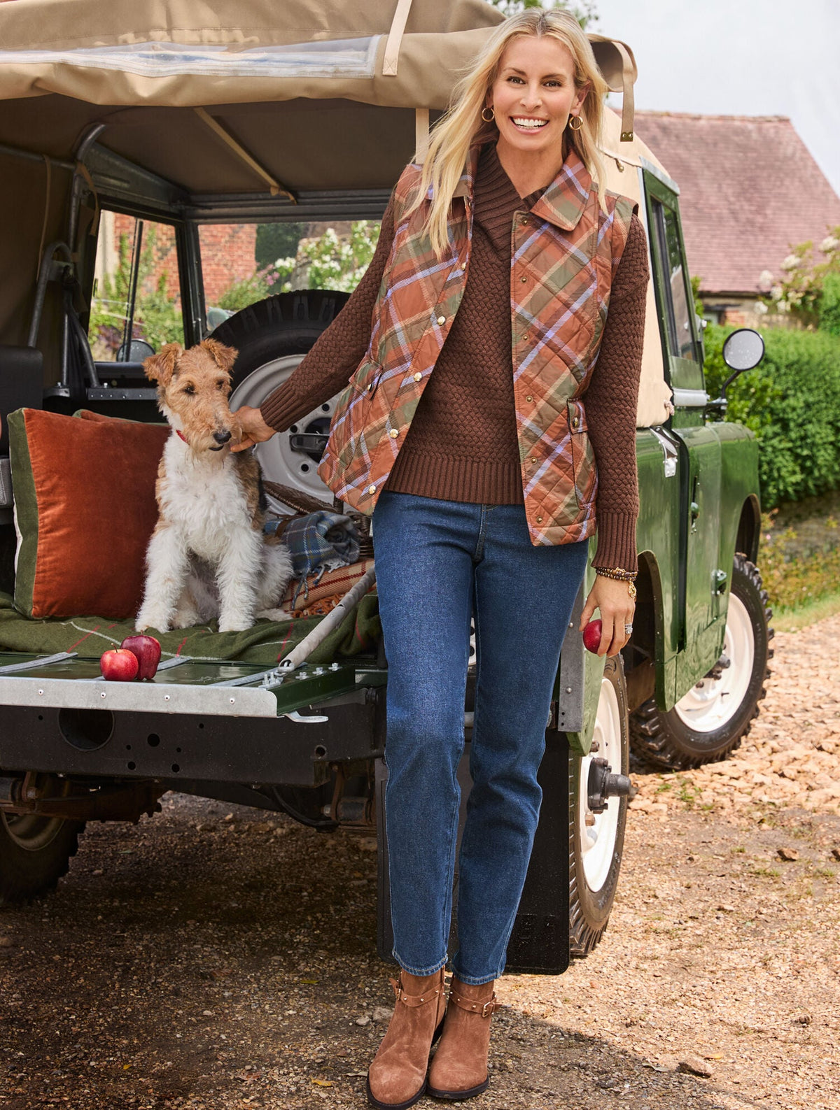 QUILTED BARN VEST - KELLYNCH PLAID | Talbots