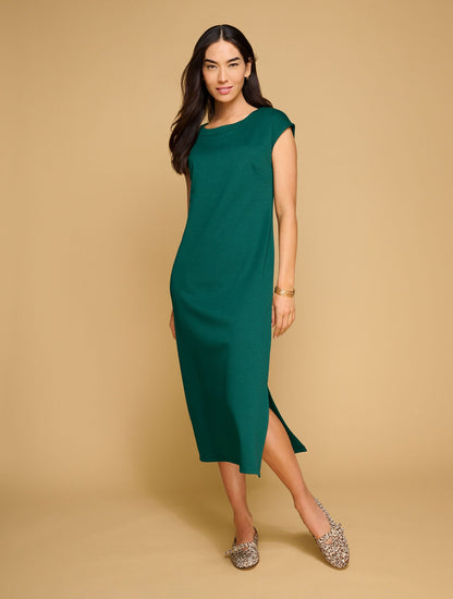 PASSPORT PONTE SCOOP NECK DRESS | Talbots