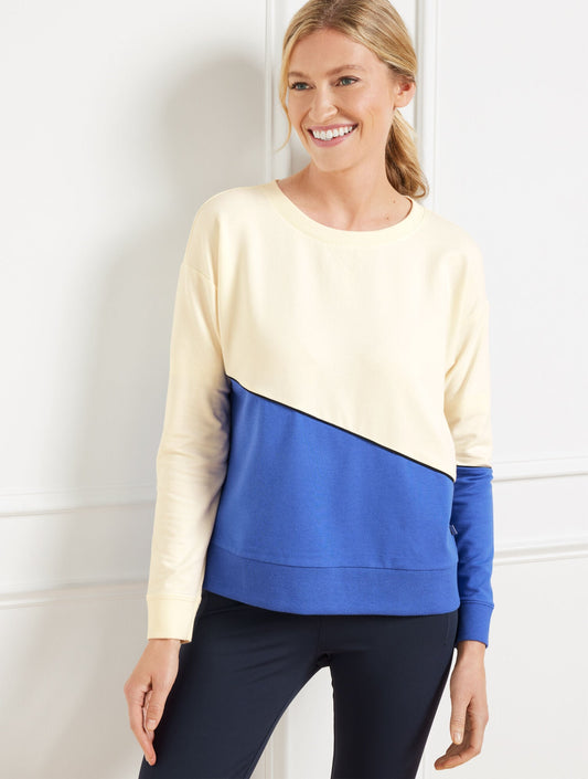 CREWNECK SWEATSHIRT - COLORBLOCK | Talbots