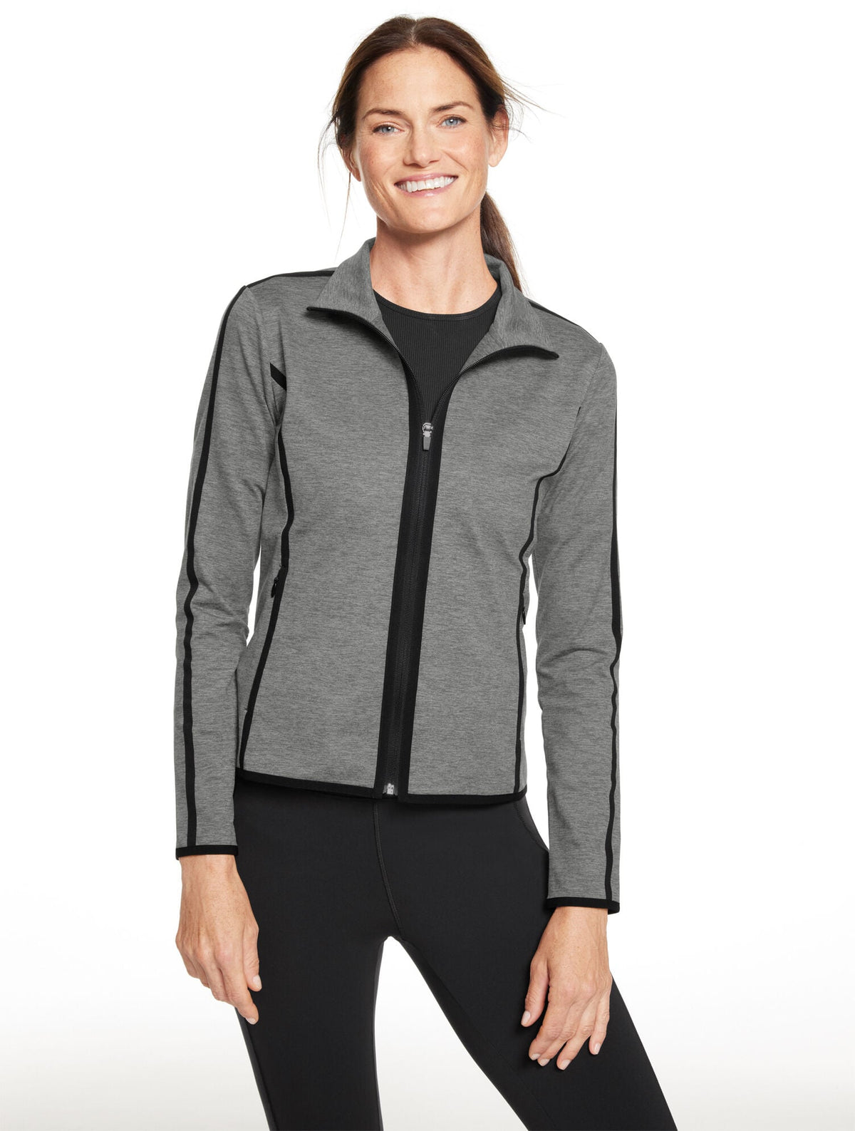 STUDIO STRETCH FULL-ZIP JACKET | Talbots