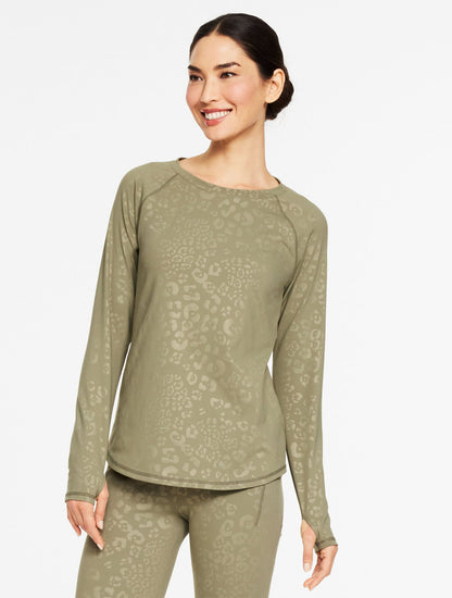 OUT & ABOUT CREWNECK TEE - SPOT ON LEOPARD | Talbots