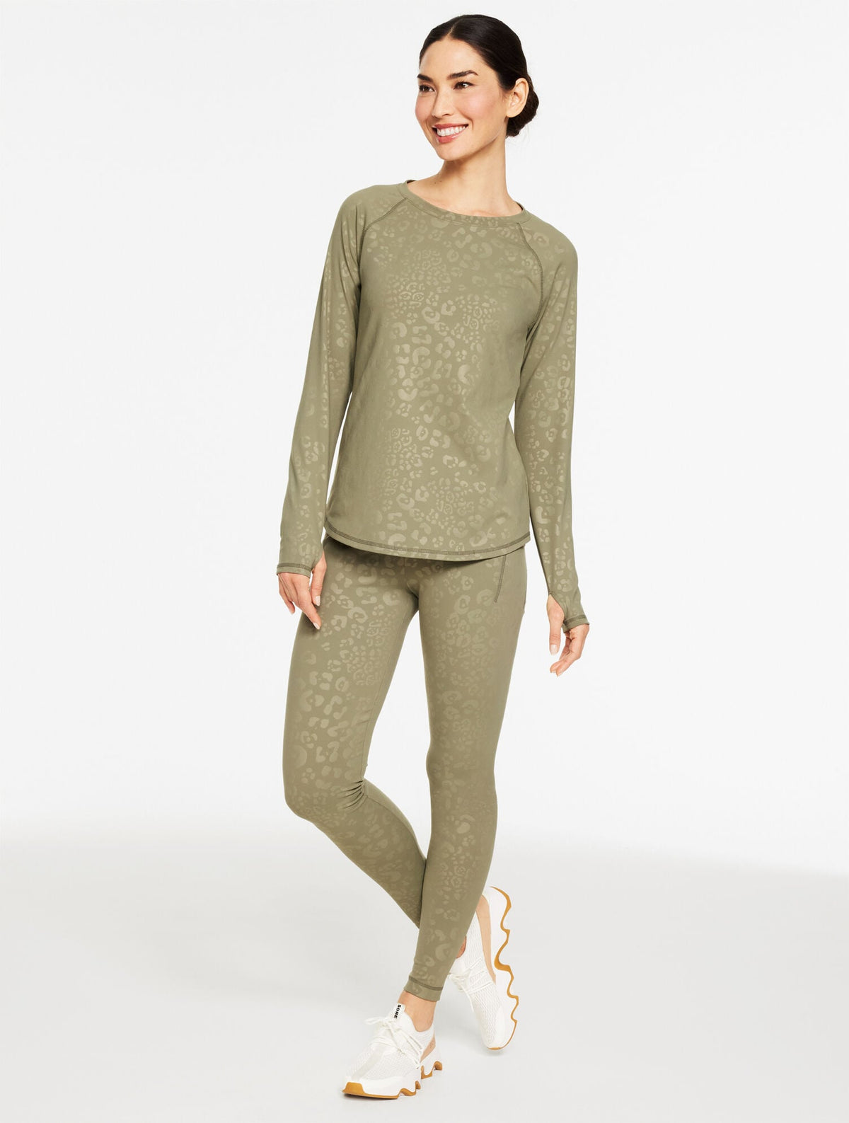 OUT & ABOUT CREWNECK TEE - SPOT ON LEOPARD | Talbots