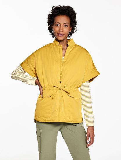ZIP-OFF SLEEVE WOVEN JACKET | Talbots