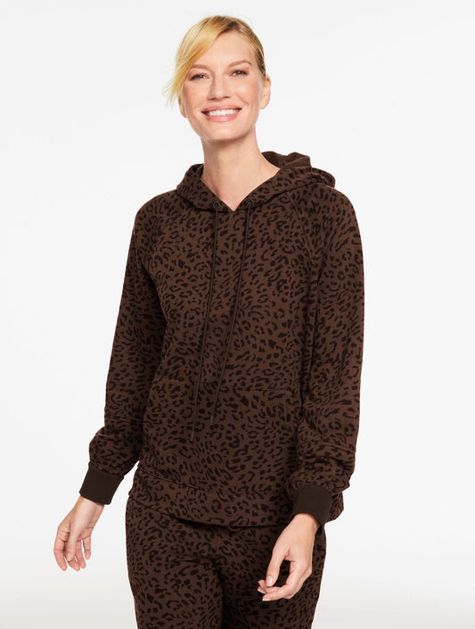 FRENCH TERRY HOODIE - TONAL CHEETAH | Talbots