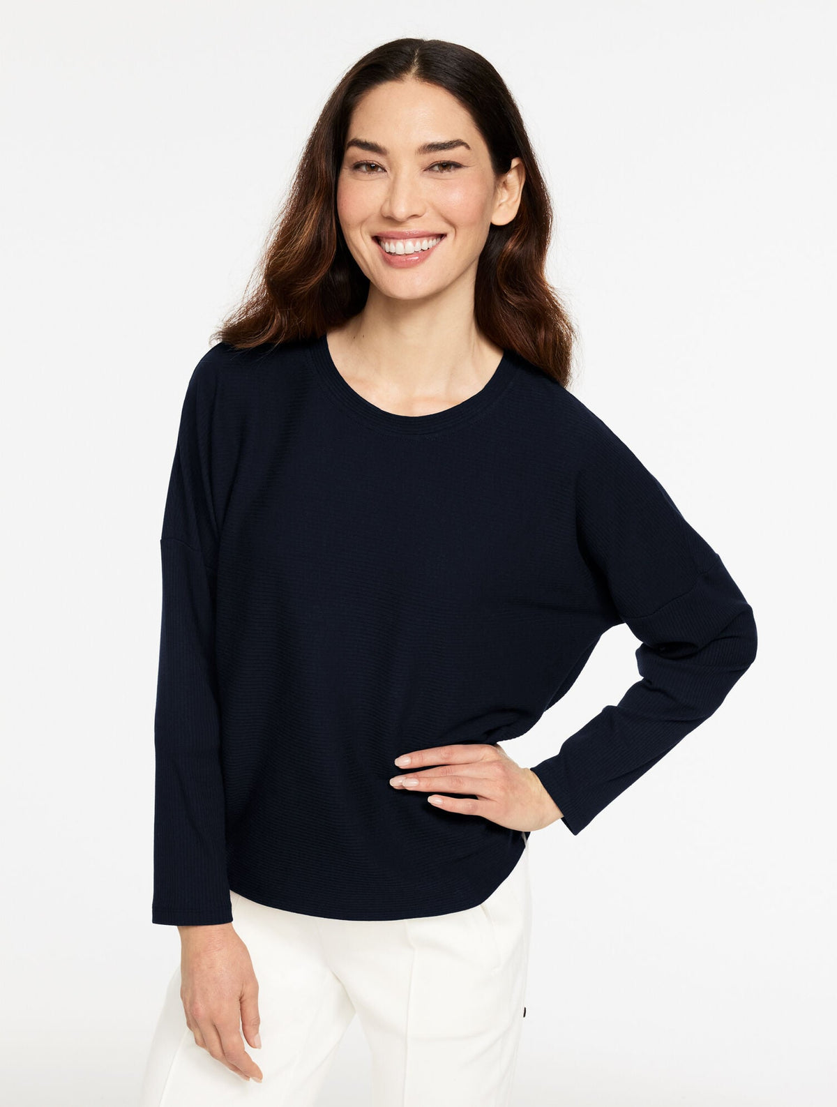 RIBBED CREWNECK TEE | Talbots