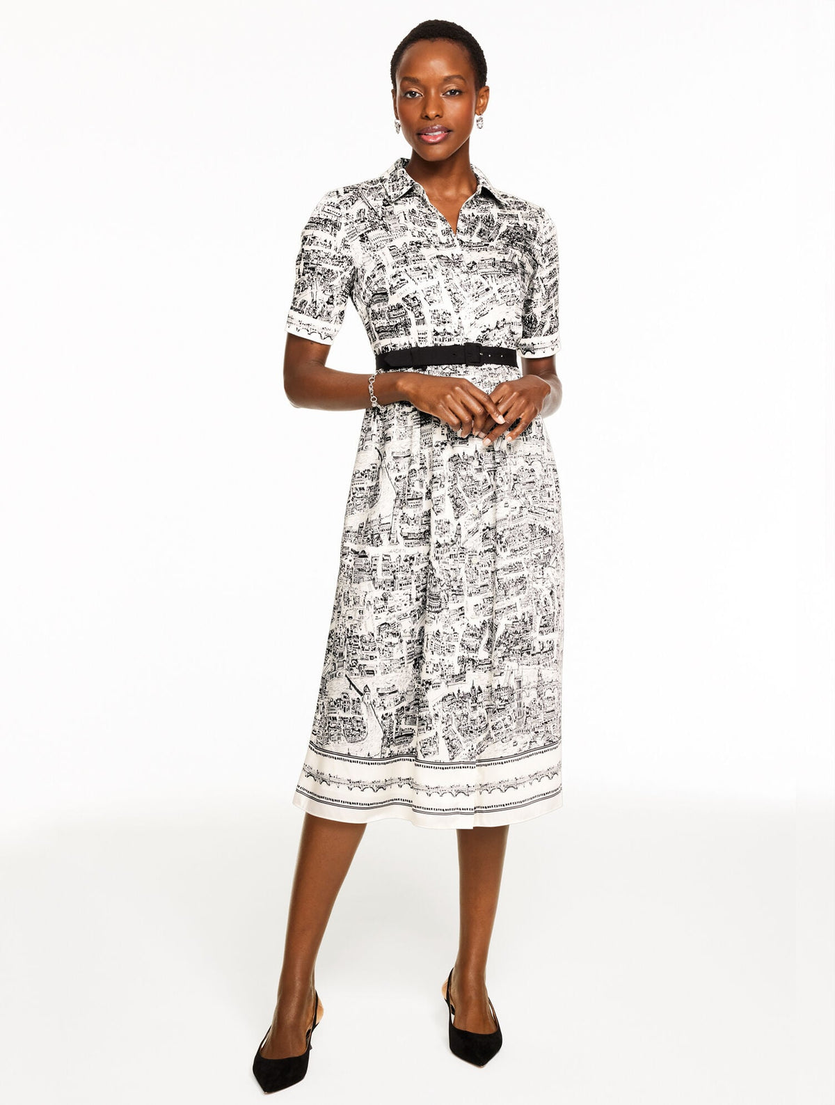 SOFT SHIRTDRESS - LONDON MAP | Talbots