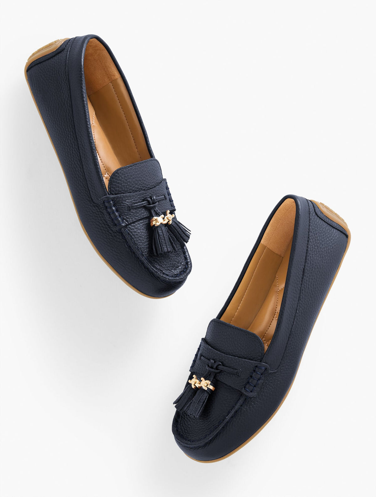 ARDEN DRIVING LOAFERS - PEBBLE LEATHER | Talbots