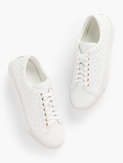 AUBREY STUDDED NAPPA SNEAKERS | Talbots
