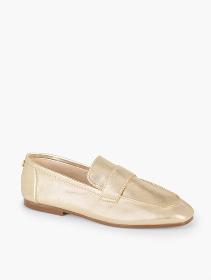 AUDREY METALLIC NAPPA LOAFERS | Talbots