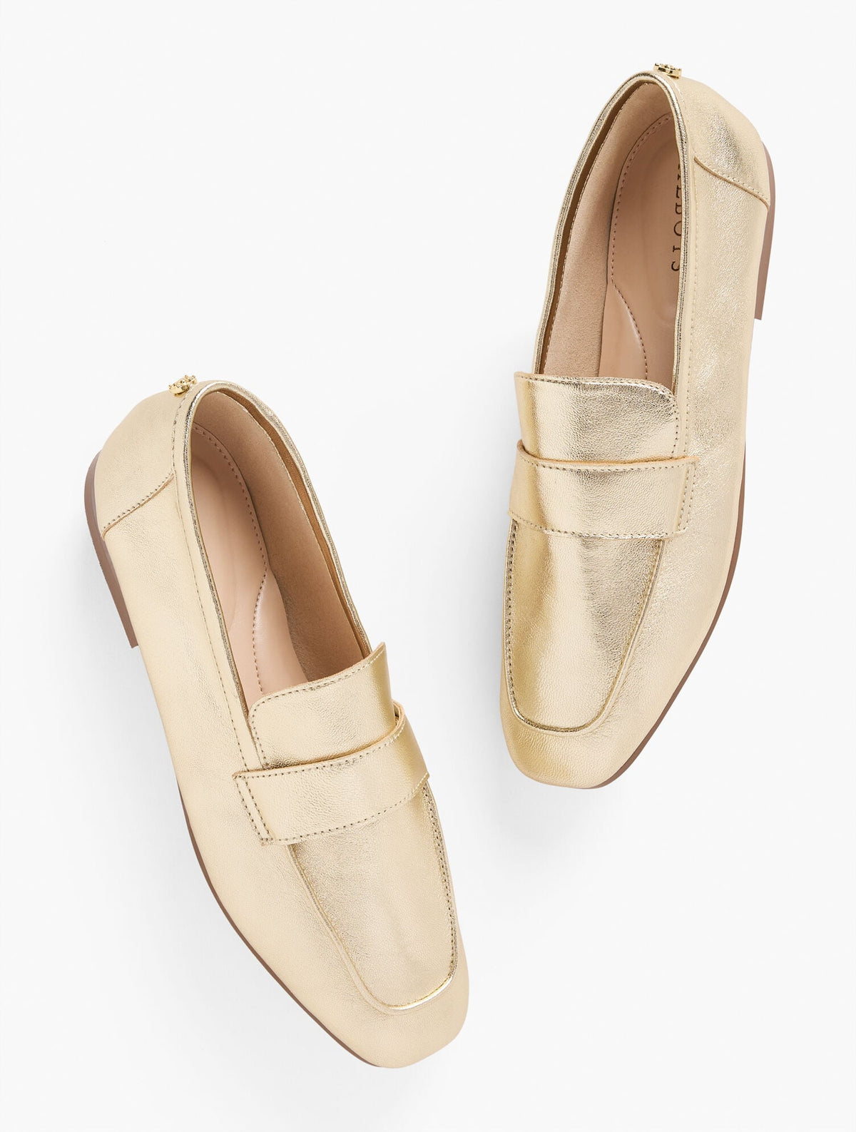 AUDREY METALLIC NAPPA LOAFERS | Talbots