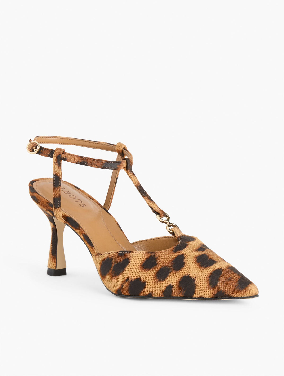 EVELYN LEOPARD SUEDE FLARE HEEL PUMPS | Talbots