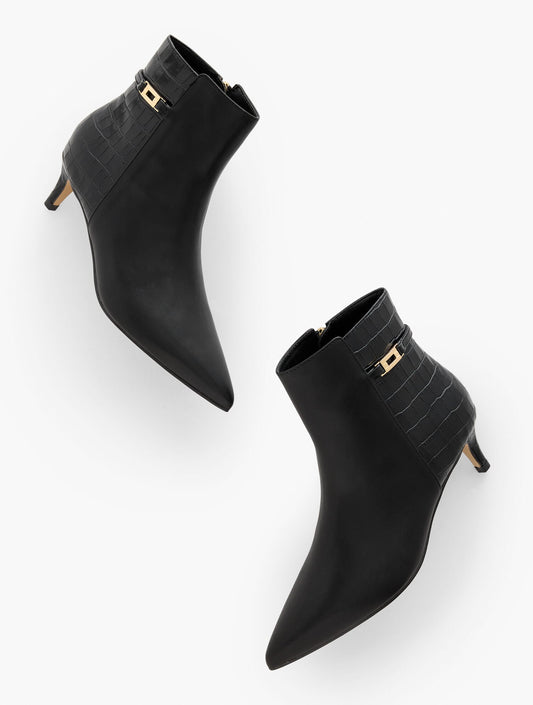 KAIT NAPPA CURVED HEEL ANKLE BOOTS | Talbots