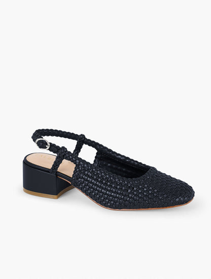 MARLOW WOVEN SLINGBACK FLATS | Talbots