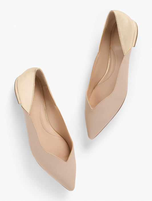 PORTIA METALLIC NAPPA FLATS | Talbots