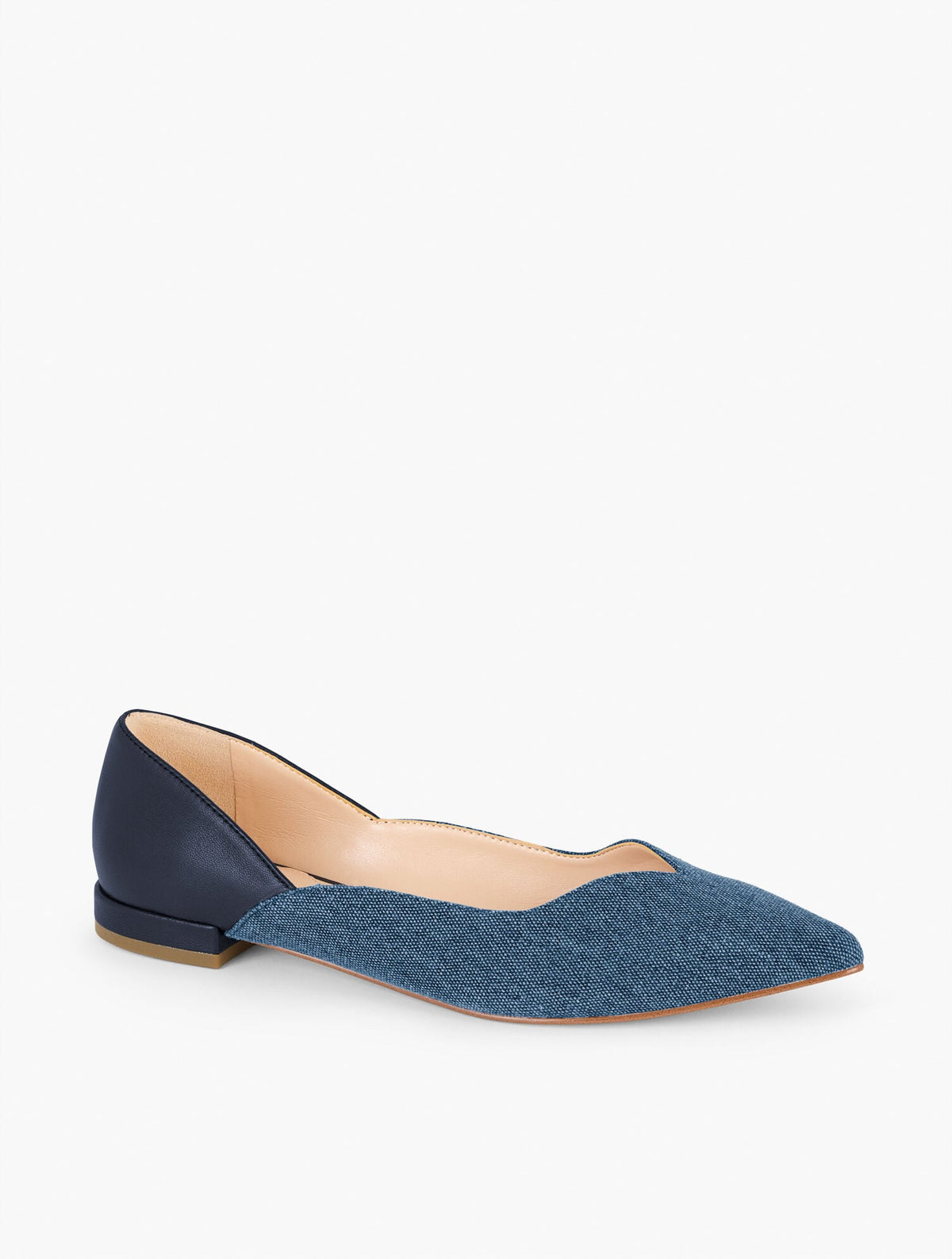 PORTIA DENIM TRIM NAPPA FLATS | Talbots