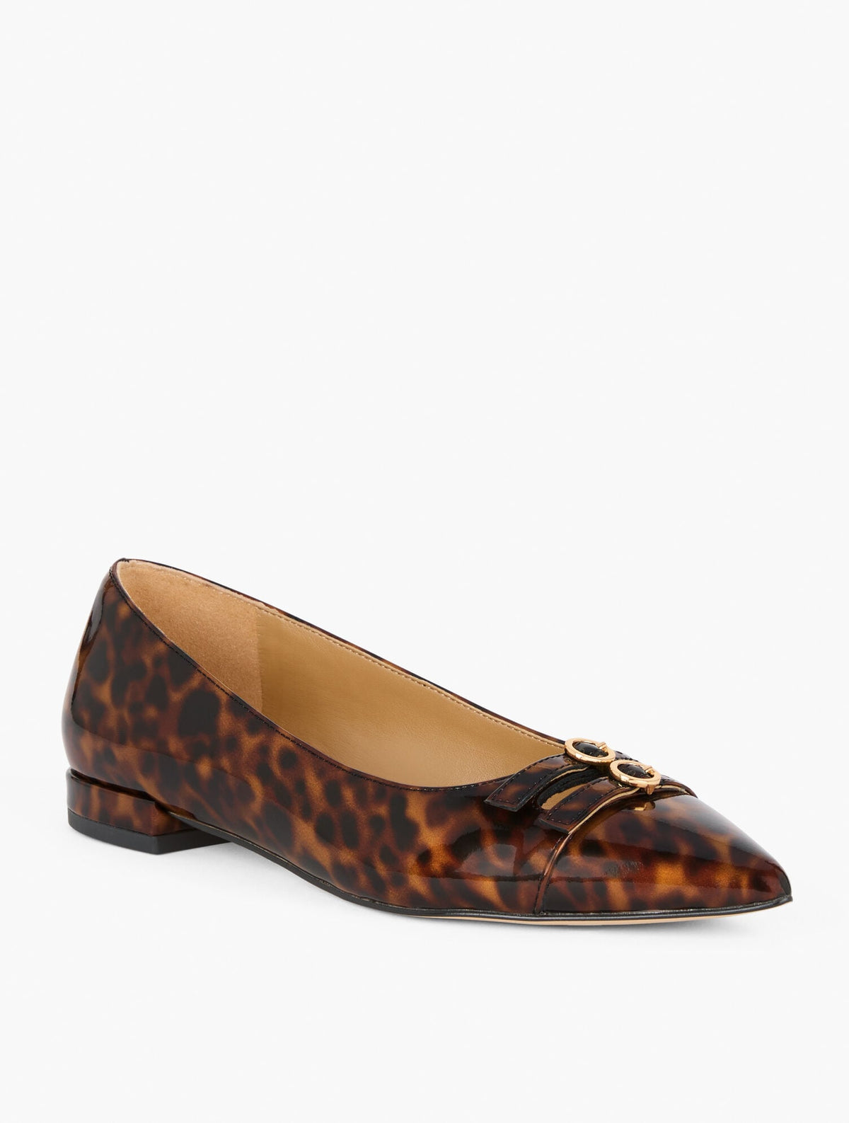 SCARLET TORTOISESHELL CUT OUT NAPPA FLATS | Talbots