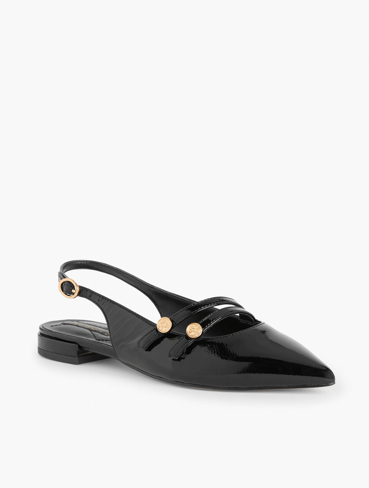 SCARLET PATENT SLINGBACK FLATS - CRINKLE | Talbots
