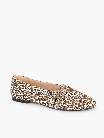 VERA LEOPARD MARY JANE BALLET FLATS | Talbots
