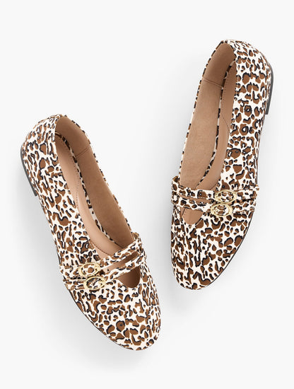 VERA LEOPARD MARY JANE BALLET FLATS | Talbots