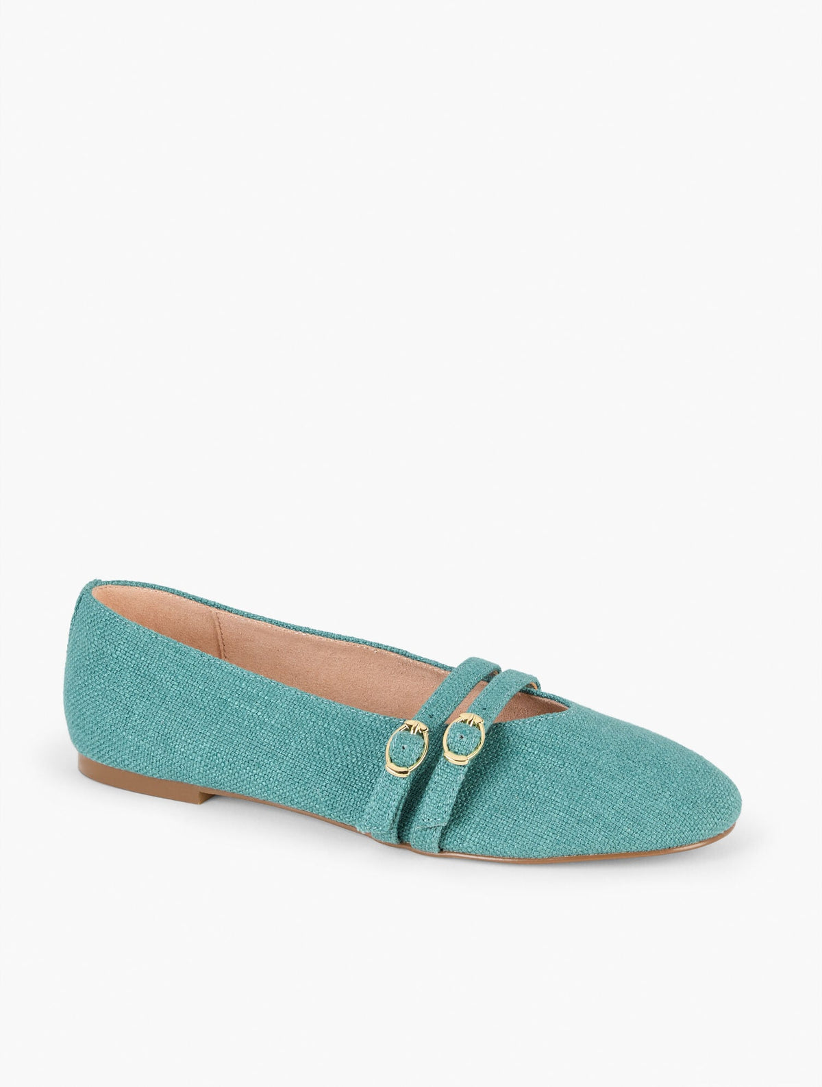 VERA WASHED LINEN MARY JANE BALLET FLATS | Talbots